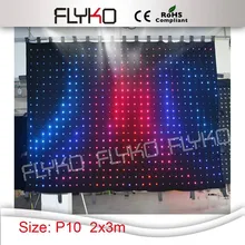 p10 2x3 м Лучшая цена Гибкий внутренний светодиодный видео ткань, текст, gif дисплей