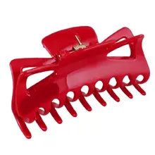 НОВЫЕ Пластиковые Красный Spring Loaded 18 Зубы Барретт Коготь Волос Зажим 4.5 «Длинный для Женщин