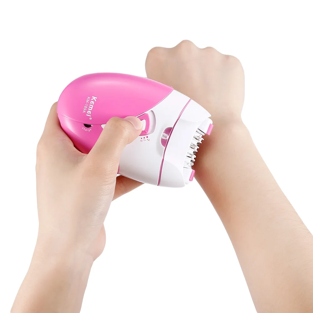 Kemei KM-189A المرأة لنزع USB تهمة إزالة الشعر الحلاقة آلة كهربائية قابلة للشحن سيدة الحلاقة الانتهازي الشعر إزالة