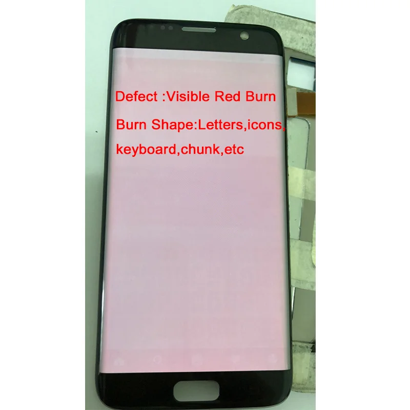 

For Samsung S7 edge G935F G935A G935FD lcd display +touch screen Digitizer 5.5'' Super AMOLED Screen with Red burn-in shadow