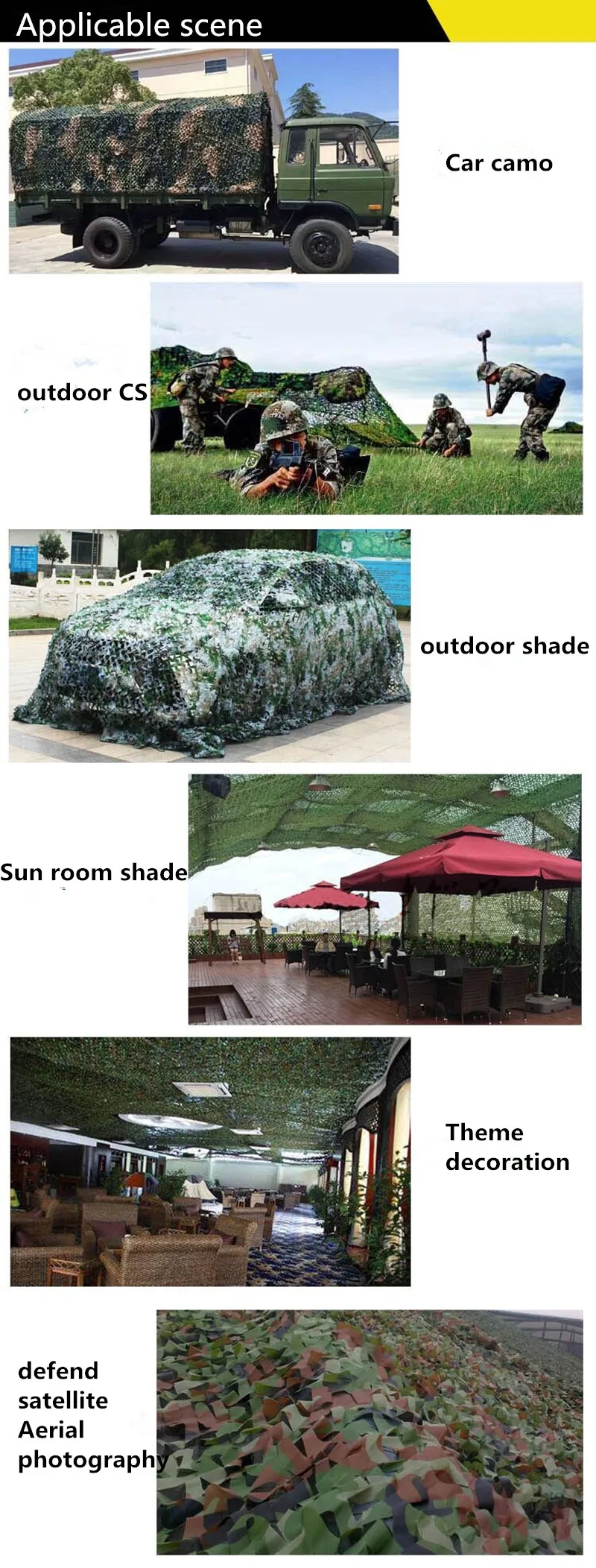 Esportes ao ar Net para a Caça 5x8 m Sol Abrigo Verde Camo Net Camping Militar Camuflar Caminhadas Pesca Sombrinha Sombrinha Net Livre 12 5x8 m Sol abrigo Verde Camo Net