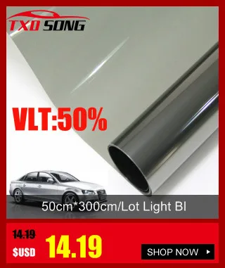 Премиум VLT 20% 50x300 см/Лот, черная тонированная пленка для окна автомобиля, 1 слой, для автомобиля, дома, коммерческое солнечное окно, Тонировочная пленка