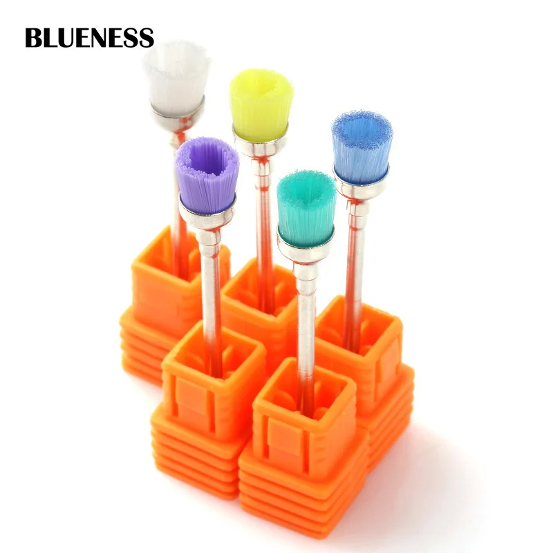 Blueness 1PC 5 Colors Clean Tools Nail Art Drill Brush Manicure