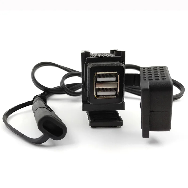 

SAE line connector electric vehicle double USB 3.1A car charge new pedaling car charge with wire beam insurance