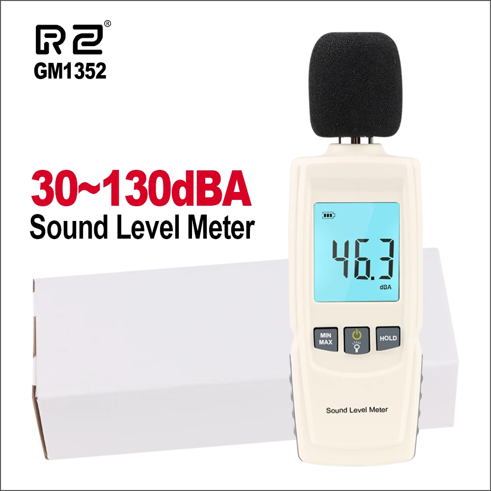Sonomètre numérique portatif RZ, DB mètre Sonometros, niveau