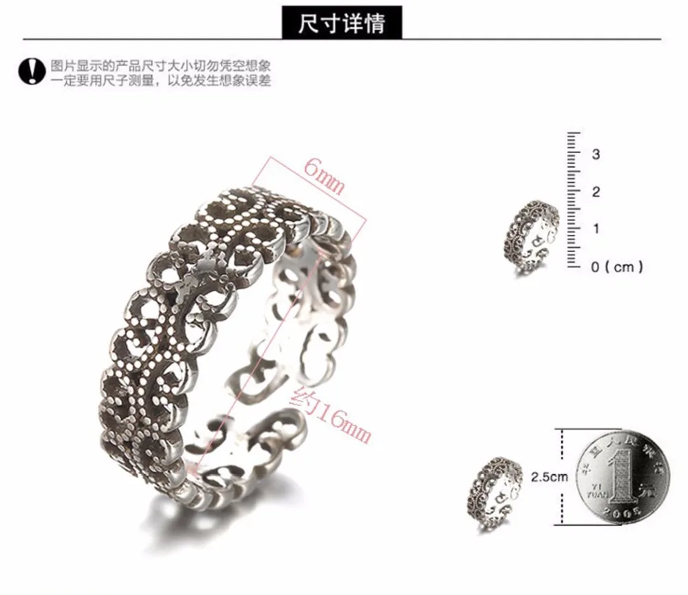 Kinitial 1Pcs 925 Silver Jewelry Lover Heart Round Wedding Rings Women Pair, Engagement Ring Men Jewelry Bijoux Angel Ring