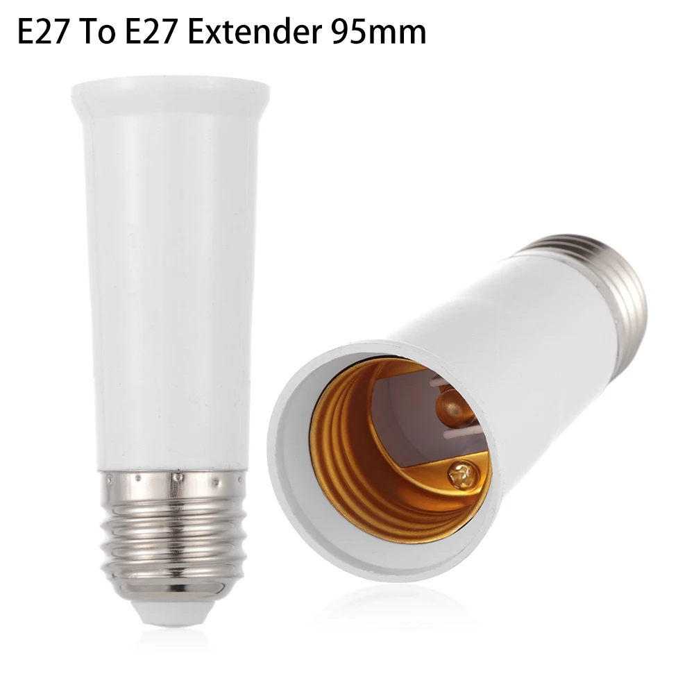 E27ToE27Extender95mm Универсальное светодиодное основание лампы преобразования держатель преобразователь, переходник E27 для B22 E14 E40 GU10 E12 E17 MR16 G9 G24 Домашнее освещение с помощью светодиодов - Цвет: E27ToE27Extender95mm