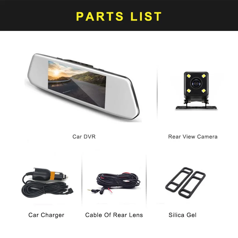 CHARONPLU DVR Dash camera Dual Cam Car Mirror 4 k/gps/Con Vision Nocturna камера заднего вида Full HD