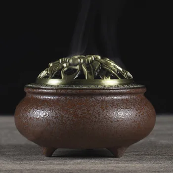 

Coil Retro Incense Burner Ceramic Incense Holder Creative Home Decor Buddha Buddhist Ornaments Gift Ceramic Statue Censer 50