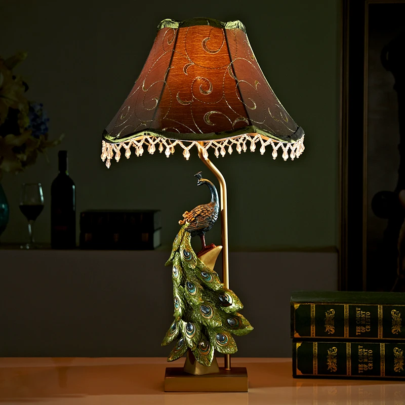  Creative European Style Vintage Retro Peacock Lamp Household Decoration Girlfriend Gifts Bedroom Li - 32962160011