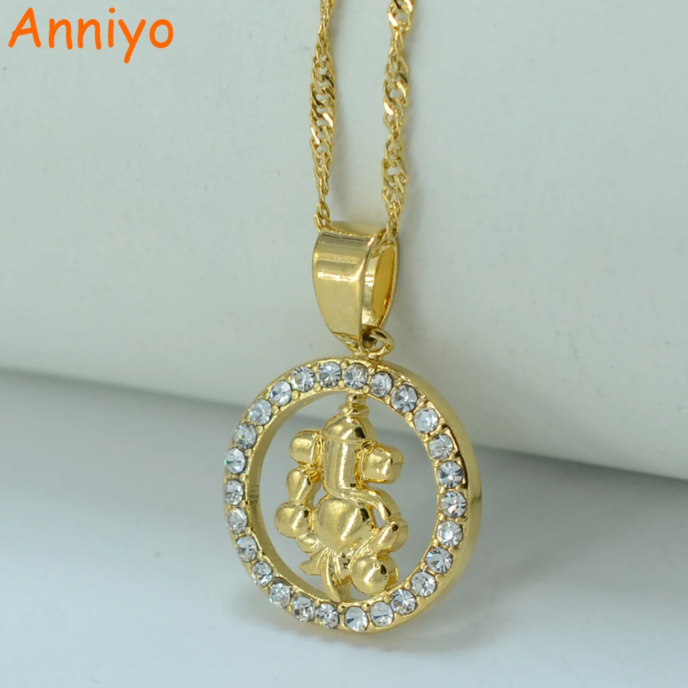 Anniyo Small /Indian Religious Necklace Pendant for Women Girl,Yoga