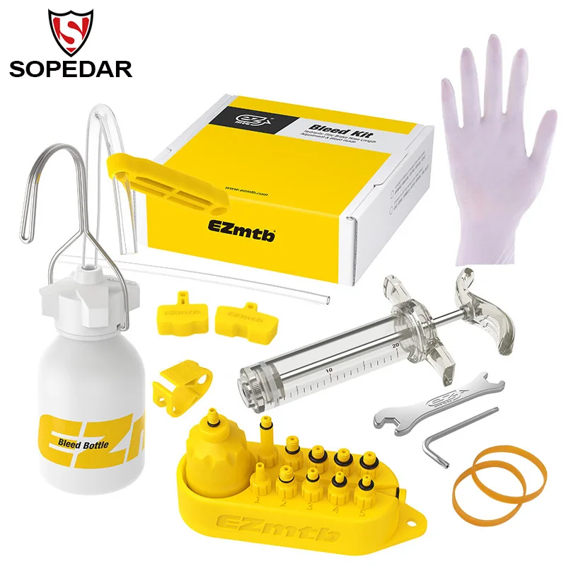 

SOPEDAR Bicycle Hydraulic Disc Brake Oil Bleed Kit Tool For SHIMANO, MAGURA, TEKTRO, SRAM Series MTB Bike Brake Repair Tools
