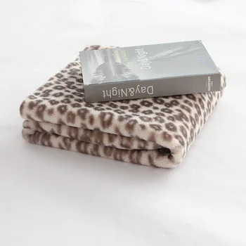 

Leopard printed blanket faux rabbit fur throw 127*152cm