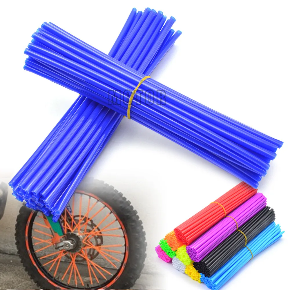 Goedkoop Universele Mototrcycle Dirt Bike Wheel Spoke Skins Wrap Tube Decoratie Voor YAMAHA YZ WR SEROW TTR XT XTZ 80 85 125 250 450 F R X