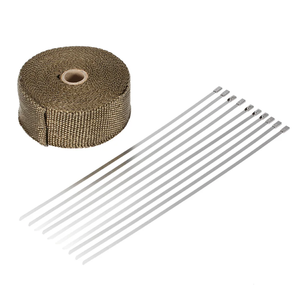 Motorcycle Exhaust Pipe Header Heat Wrap Resistant Downpipe Stainless