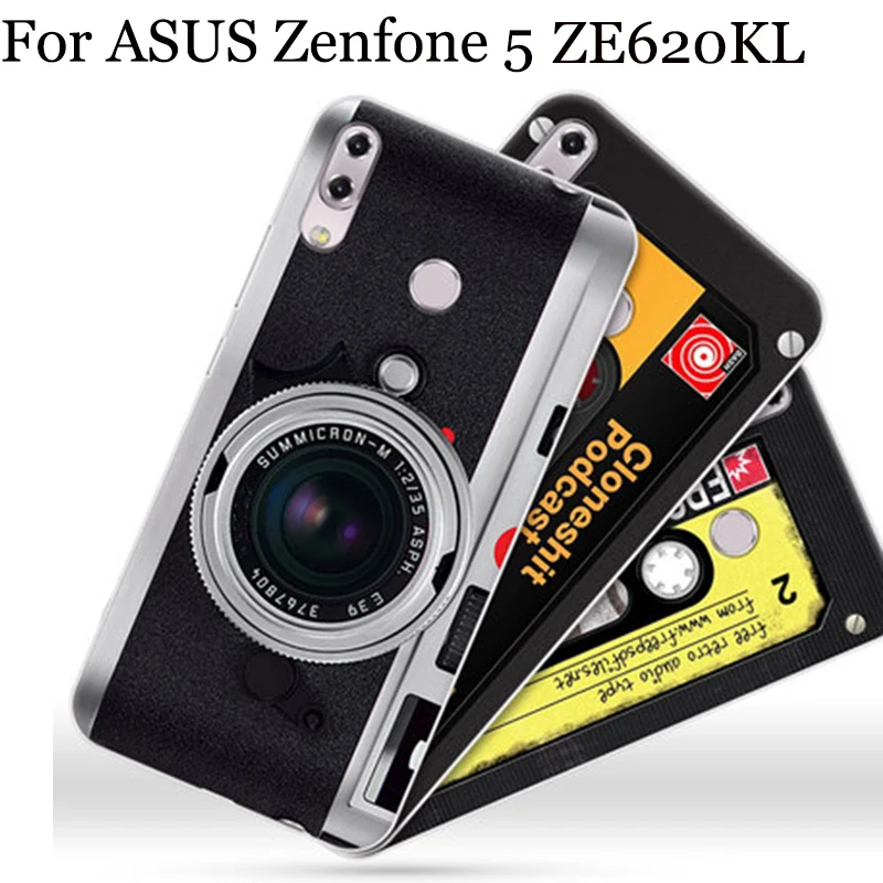 2 шт. чехлы для ASUS Zenfone 5 чехол ZE620KL ретро мультяшный мягкий Zenfone5 задняя крышка