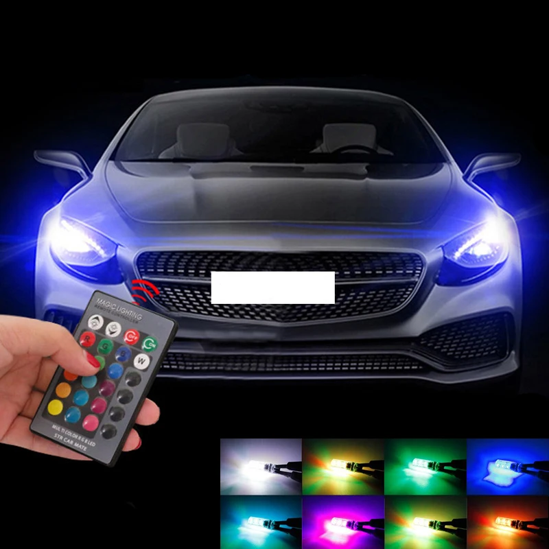 Светодиодный RGB светильник боскоп T10 W5W для Citroen C4 C5 C3 Grand Picasso Berlingo Xsara Saxo C1 C2