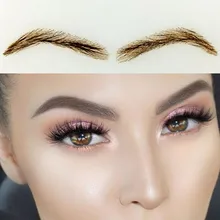 2018 Promotion Real Offer Sobrancelha 019 Human Hair Eyebrow Extensions Thick False Eyebrows Set Shaping eyebrow