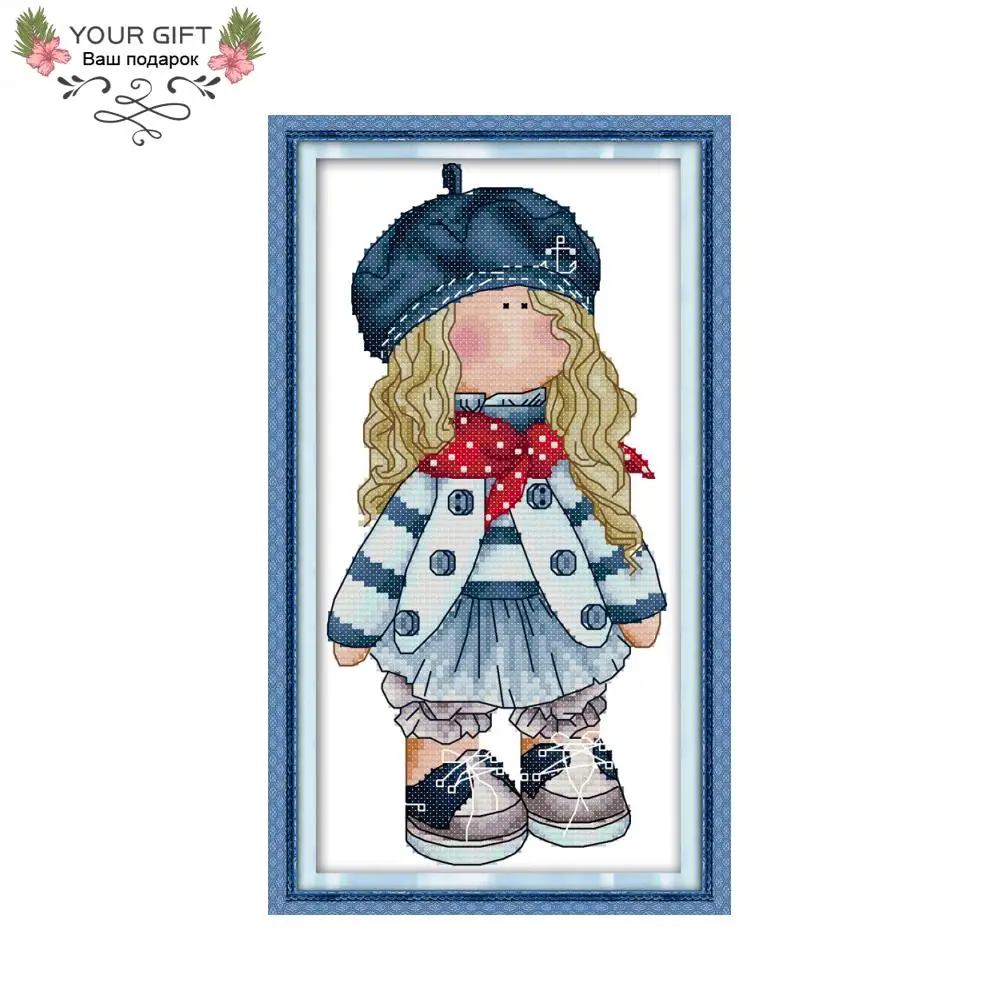 

Your Gift C958 14CT 11CT Counted and Stamped Home Decor Girl Needlework Needlepoint Embroidery DIY Cross Stitch kits