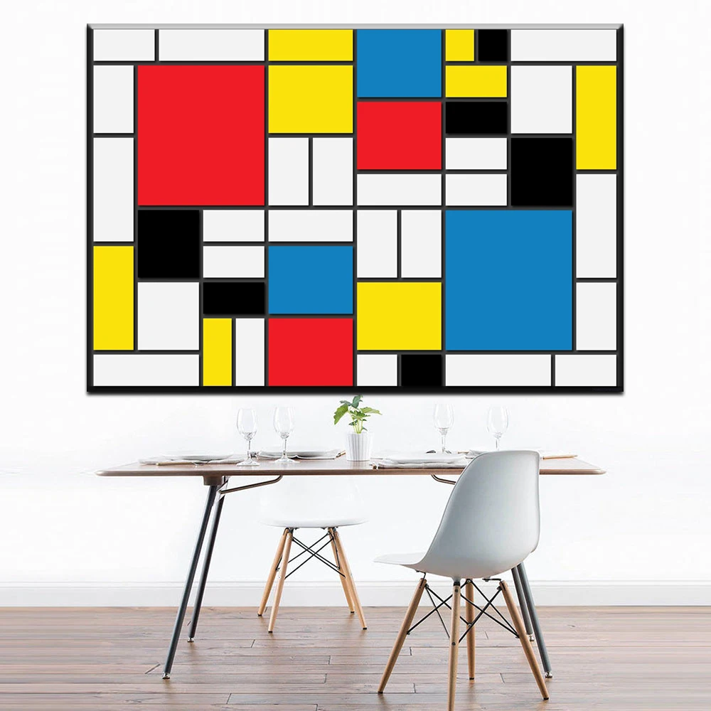 ZZ1078 Современная Абстрактная Картина на холсте cuadro de piet mondrian картина маслом для