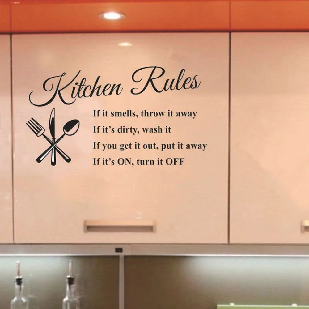 DIY Removable Kitchen Words Wall Stickers Decal Home Decor Vinyl Art