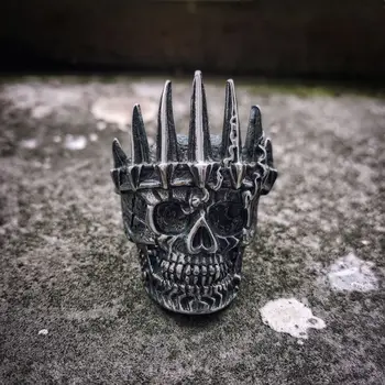 Bague tête de mort Roi