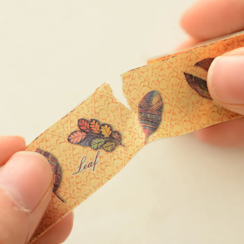 2cm 10m 2pcs leave print design washi tape Adhesive DIY Scrapbook Sticker Label Masking home decor | Дом и сад