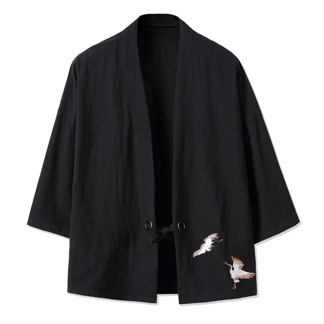 Japanese Male Kimono Trench Coat Men Autumn Spring Men's Long Jackets ...