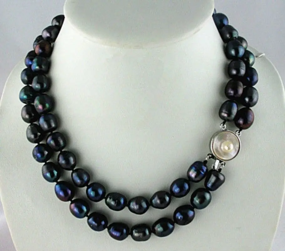 

FREE SHIPPING HOT sell new Style >>>>> HUGE surprising AAA south sea 11-13mm black baroque pearl necklace 17 inch
