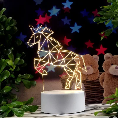 Нини стол Night Light 3D Plug спальня ночники Девушка номер Украшение стола Творческий корейский общежитии украшения - Испускаемый цвет: Фиолетовый