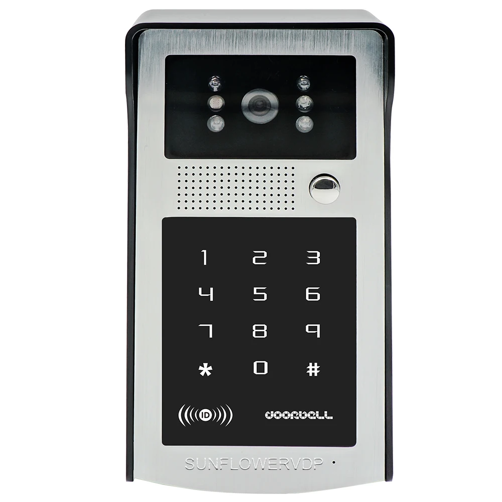 Video Doorphone 2 Monitors Video Intercom With Recording Rfid Keypad Unlock+8GB TF Card 7'' Intercom For Home +Electric Lock Kit Video Doorphone 2 Monitors Video Intercom With Recording Rfid Keypad Unlock+8GB TF Card 7'' Intercom For Home +Electric Lock Kit