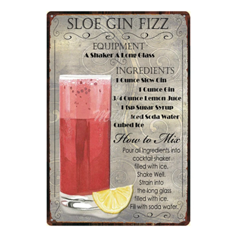 [Mike86] Радиоуправляемый вертолет Gin Fizz коктейль-металлическая пластина Гавайи стены Плакаты Винтаж жестяная вывеска Античная Сувениры фестиваль подарок Dd-1012 - Цвет: Dd-1021