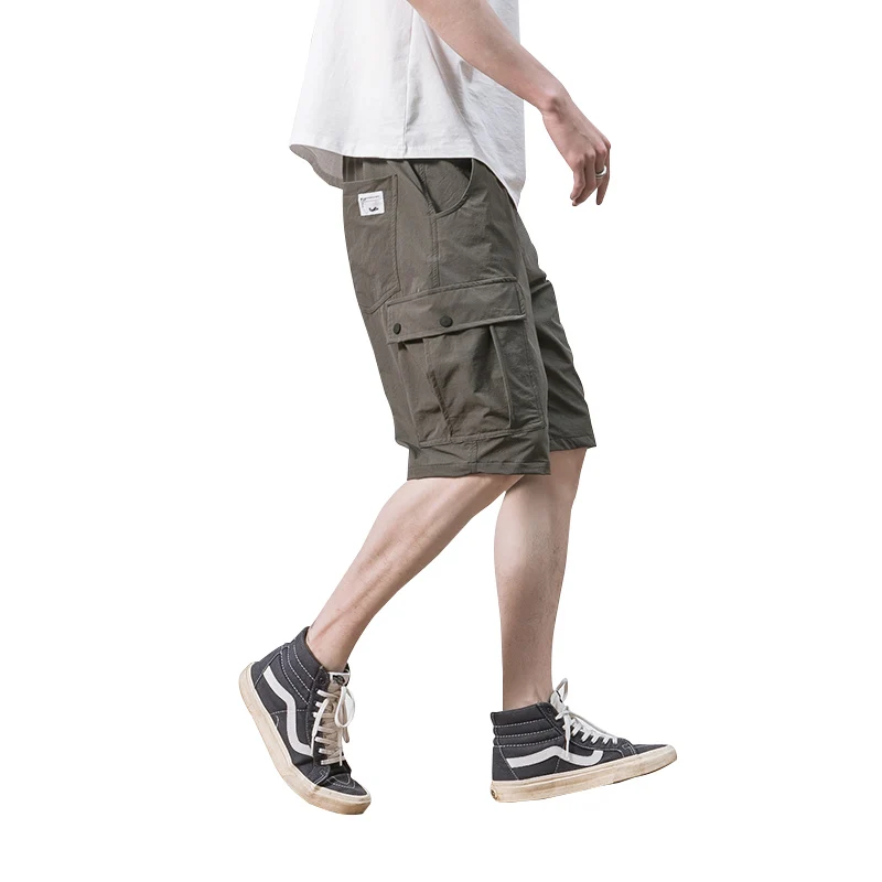 Летние льняные шорты мужские новые в китайском стиле однотонное хлопковые льняные свободные повседневные шорты прямые шорты с эластичной талией Азиатский размер ZZG55