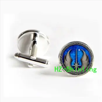 

Cf-00503 New Star Wars Jedi Order jewelry Emblem Jedi Order Logo cufflinks jewelry in Fashion round glass Cabochon cufflinks