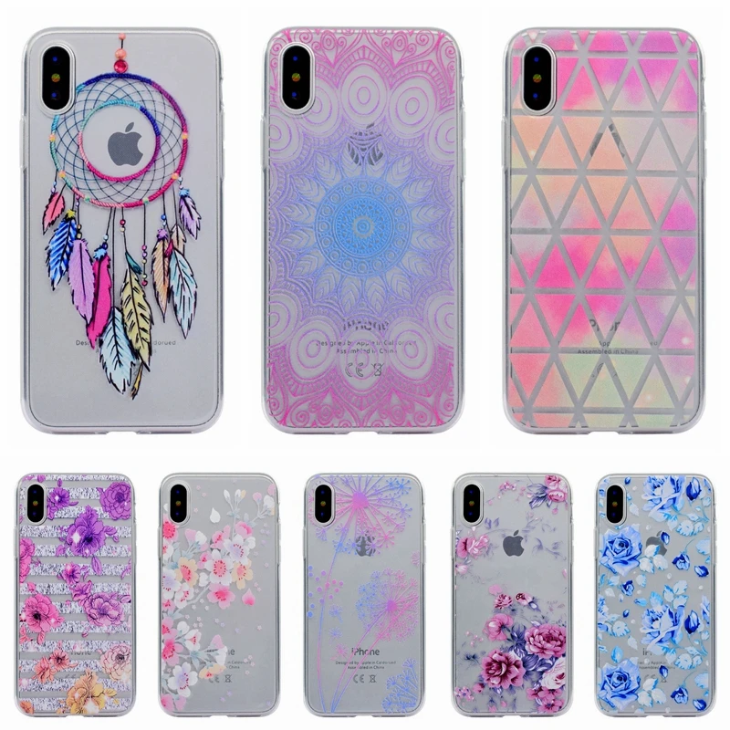 loovedwj For iPhone X iPhoneX Case Transparent Clear Soft TPU Back ...