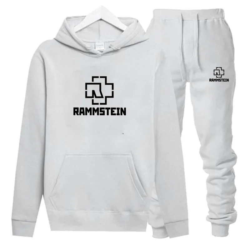 

Rammstein Logo Warm Fleece Hooded Pullover Men/WomenHoodie Sweatshirt New Fashion Hoodies Sweatshirts+Sweatpants Suits