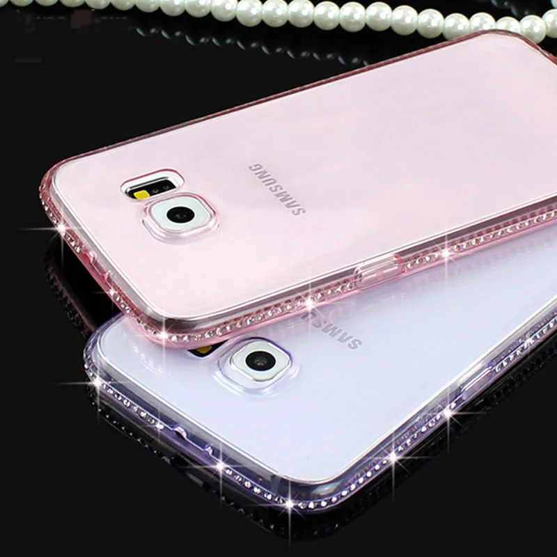 

Luxury Rhinestone Bling Cases for Samsung S8 Plus S7 Edge Glitter Silicone Cover for Samsung Galaxy S9 Plus j3pro j5pro j7 Cases