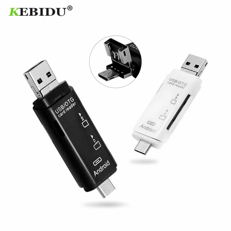 

KEBIDU Type C micro USB OTG Card Reader TF memory card Reader adapter High speed USB2.0 For PC Android Camera Extension Header
