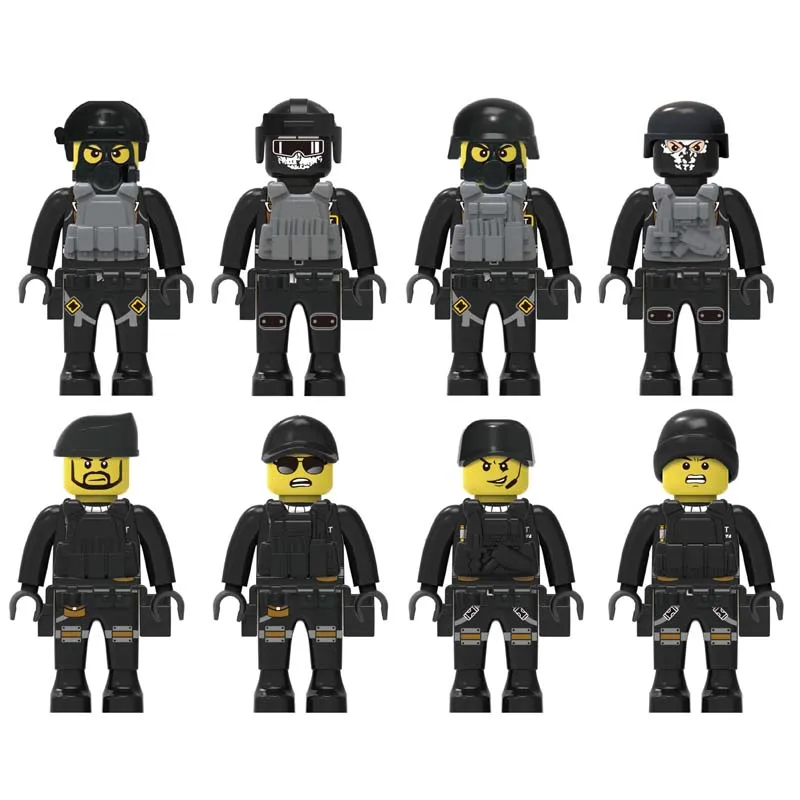 

8Pcs Military Series World War SWAT Soldier Mini DIY Figures Building Blocks Toys For Children Gifts