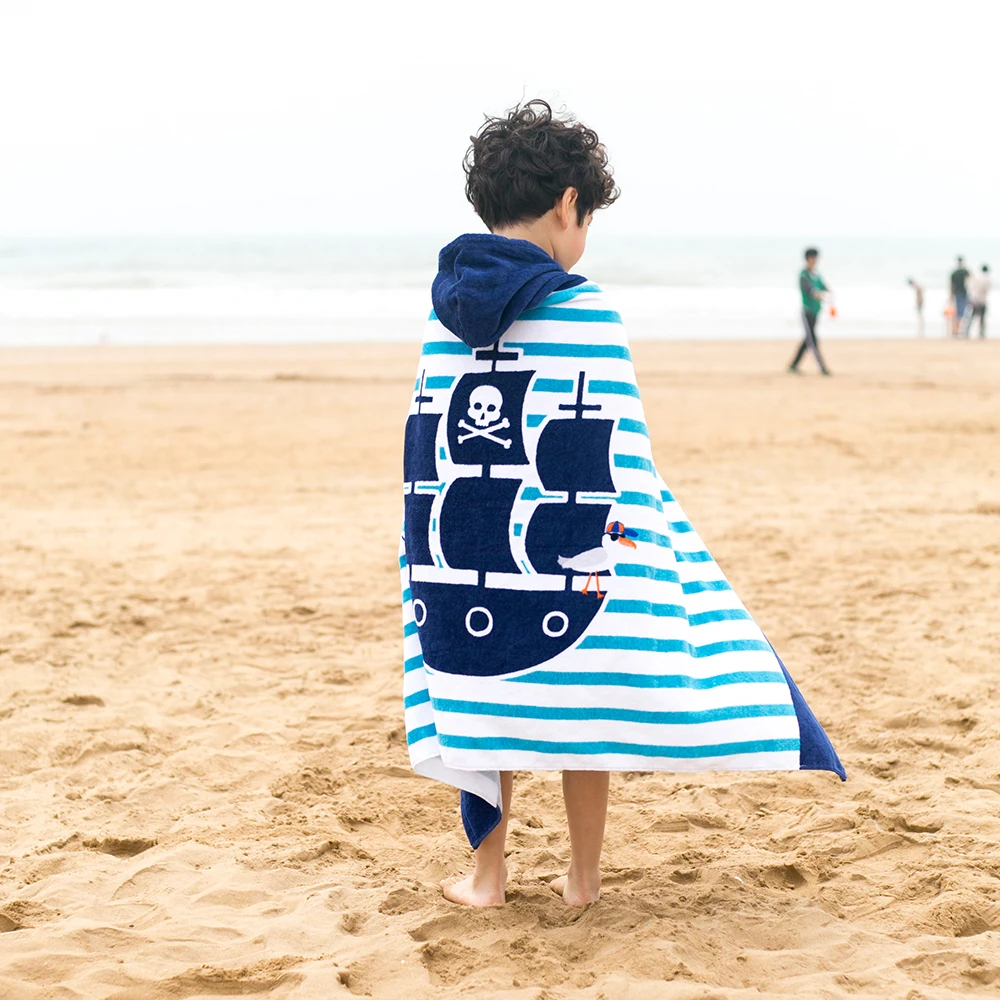 Детское банное полотенце с капюшоном для мальчиков и девочек Одеяло пляжное полотенце хлопковое милое плавальный полотенце для бассейна toalha накидка toalha de banho