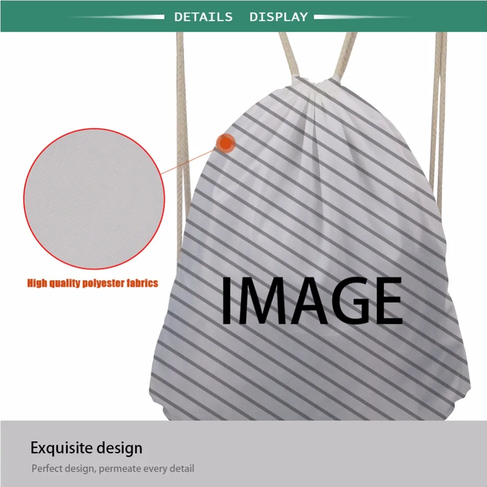 INSTANTARTS Футбол/Футбол печать для женщин и мужчин мешки с Кулиской