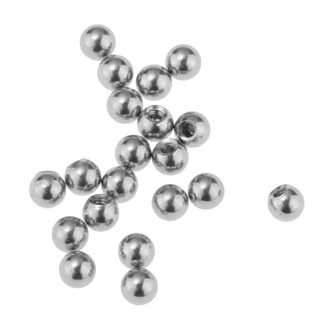 Phenovo 20PCS Fancy Mix Color Replacement Balls Body Jewelry Piercing Barbell for belly/ nipple /tongue / lip rings Parts