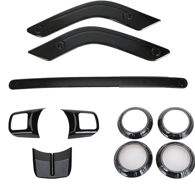 

Car Interior Trim 2 Doors 10 pcs whole sets for Jeep Wrangler 2011-2016 Brihgt Red Blue Black Orange Reseda Yellow