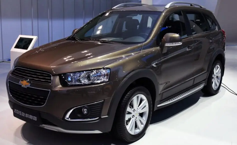 Для Chevrolet Captiva ходовые панели Авто Боковая ступенька бар педали Высокое качество абсолютно дизайн зерна Nerf Bars