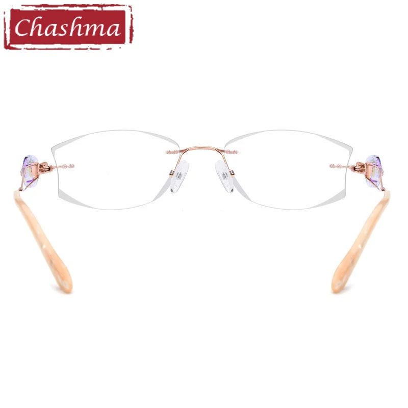 Rahmen Marke Licht Oculos Qualität Brillen Titan Gold Feminino Chashma Mode Grau Brille Super Armaca Randlose Luxuriöse De FqwndvB