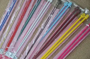 

Wholesale 2pc/size 10 size/set 50set/lot Single Point Knitting Needlework kits color ABS Straight Needle DIY NEEDLE-765283
