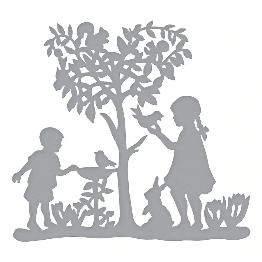 

Tree Kids Animals Frame 2019 DIY Craft Metal Cutting Dies Scrapbooking Embossing Stencil Decorative Photo Album card Die cuts