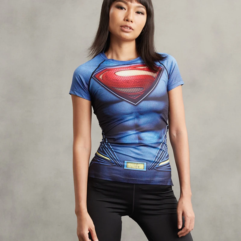 Batman VS Superman 3D Printed T Shirt Women Compression ...