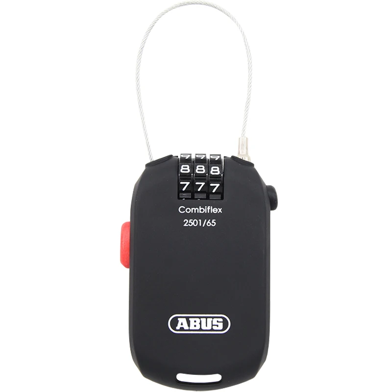 

Original Abus CombiFlex 2501 Password code lock Mini Security Lock Bicycle Cycling Steel Cable Helmet Luggage Locks NEW Arrival
