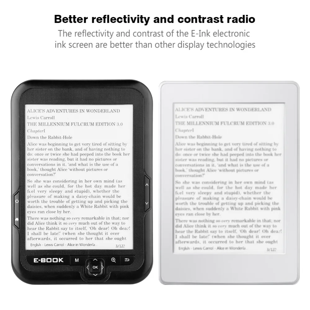 BK-6006 портативный E-paper E-ink электронный чернильный экран 6 дюймов E-reader электронная книга ридер Бумага Белый Черный 4 Гб